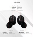 AURICULAR AIWA TWA-70N BT IN EAR NEGRO