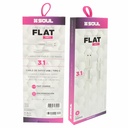 CABLE DE DATOS SOUL FLAT USB-FTYPEBL TIPO C 1.2M