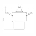 CACEROLA TRAMONTINA 20268/614 TURIM CUSCUSERA