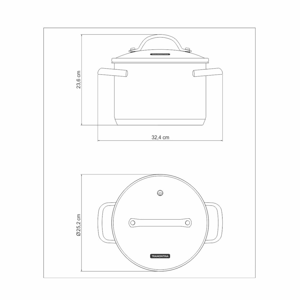 OLLA TRAMONTINA 62285/240 UNA 24CM