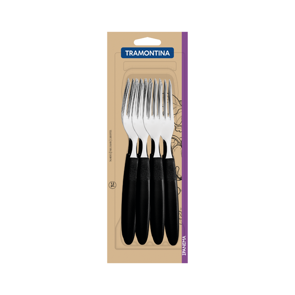 PACK TRAMONTINA IPANEMA NEGRO 48 PZS