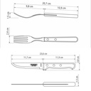 JUEGO CUBIERTOS TRAMONTINA 21198/776 POLYWOOD 12PZS