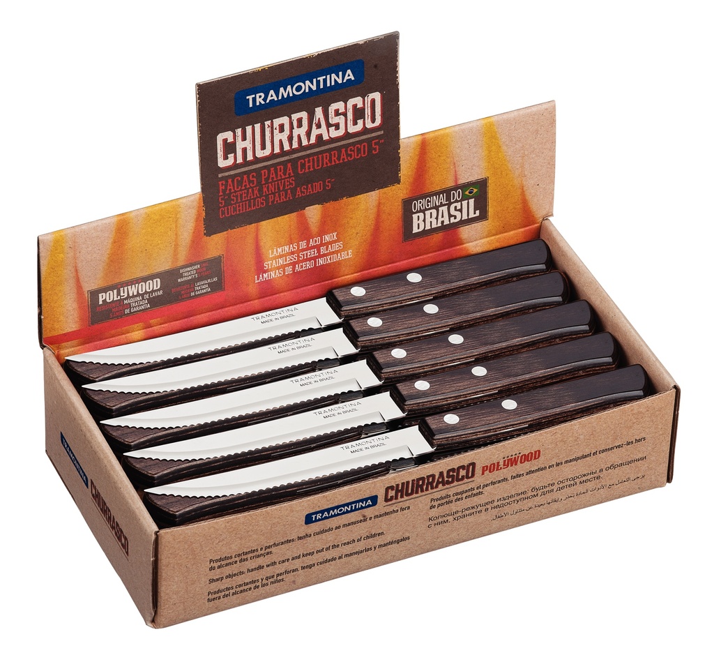 CUCHILLO PARA ASADO TRAMONTINA 21199/964 POLYWOOD