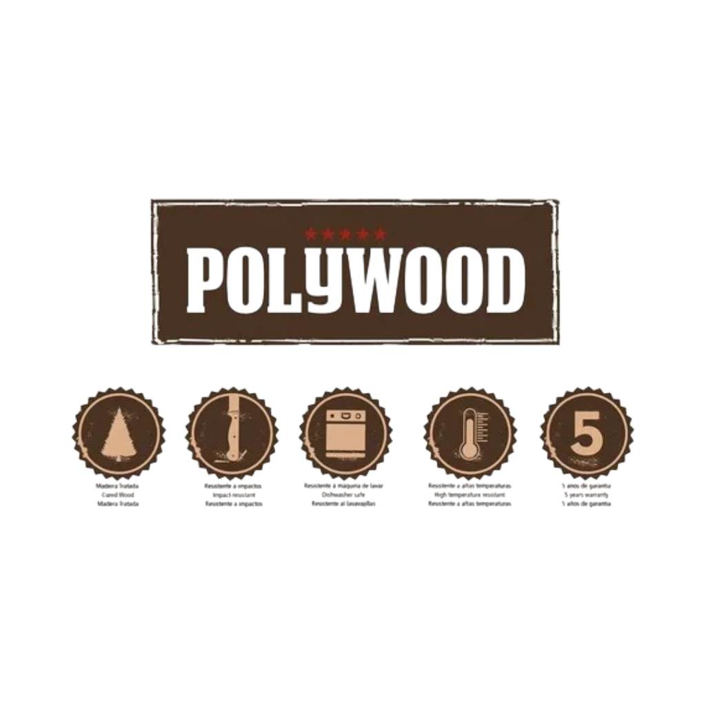 JUEGO CUCHILLOS PARA ASADO TRAMONTINA 21198/715 POLYWOOD 6PZS