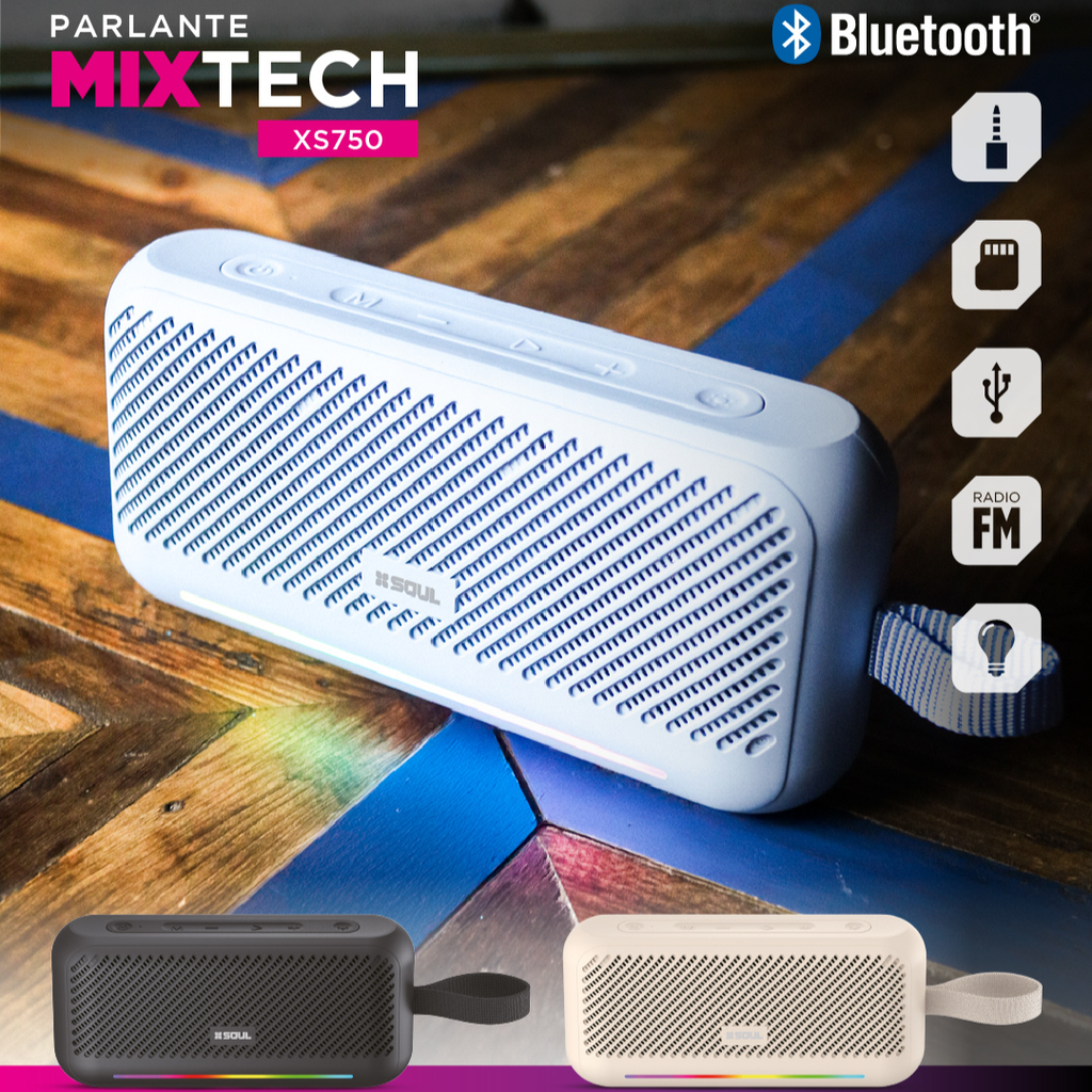PARLANTE SOUL XS750 MIX TECH 14W LED NEGRO