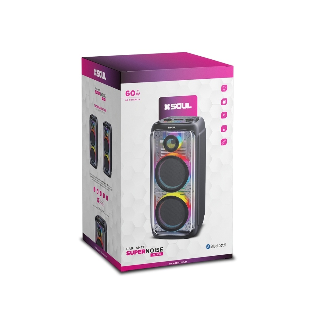 PARLANTE SOUL PLT-XL1300 60W 2x8"