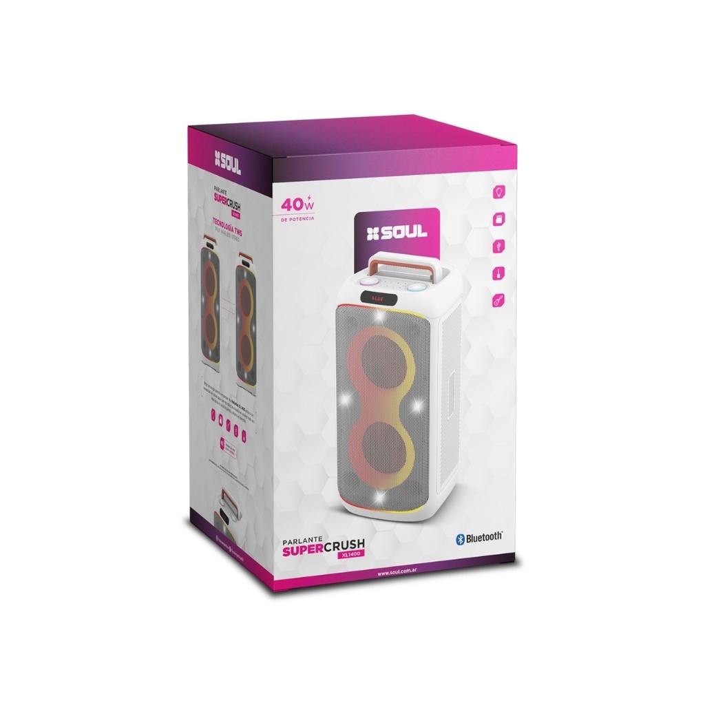 PARLANTE SOUL PLT-XL1400 40W 2x6.5"