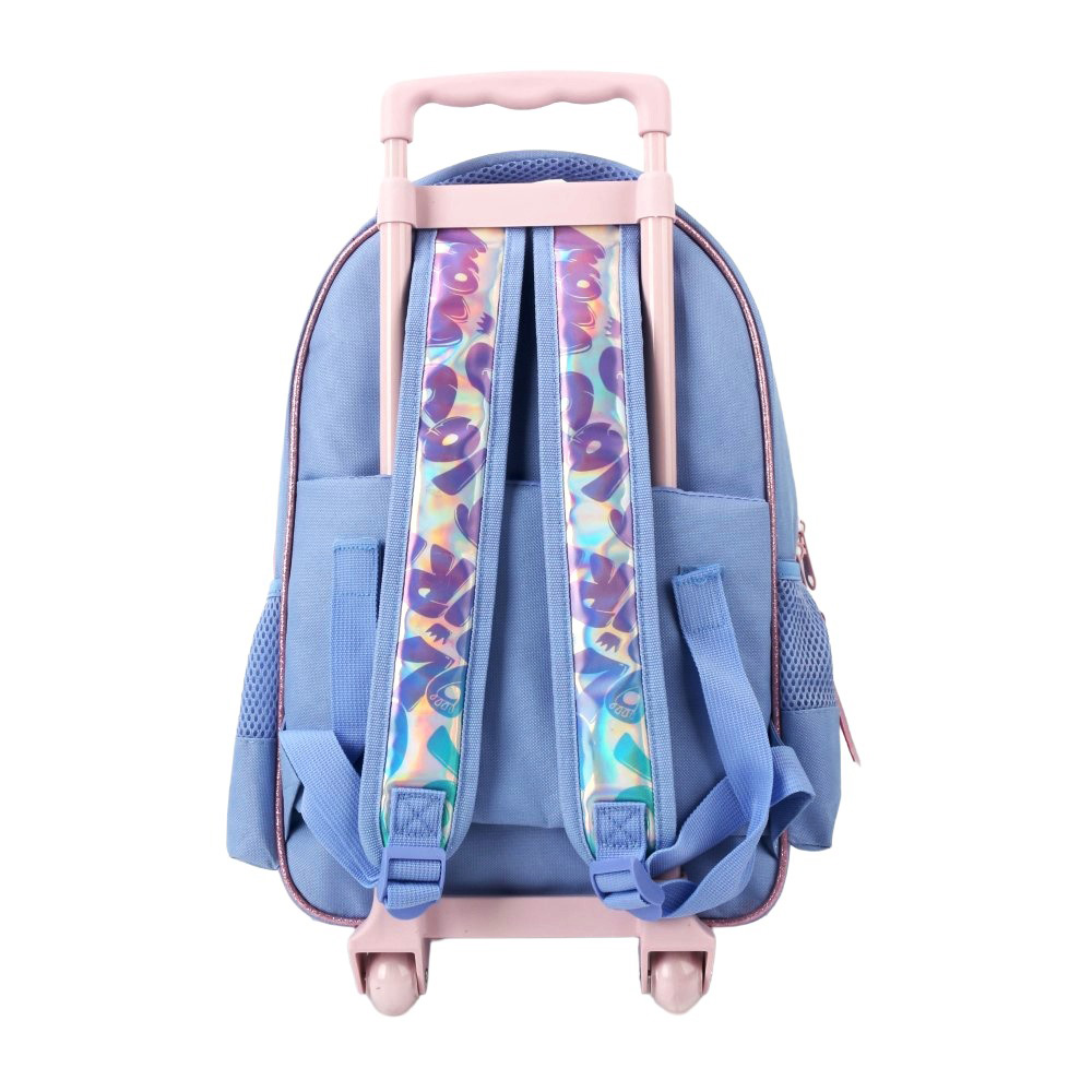 MOCHILA CARRO TRENDY 28774 15" CELESTE C/CARTUCHERA