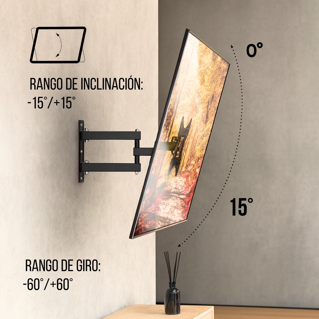 SOPORTE DE TV NIVIKO NVK78-446 C/BRAZO DOBLE 22-70"