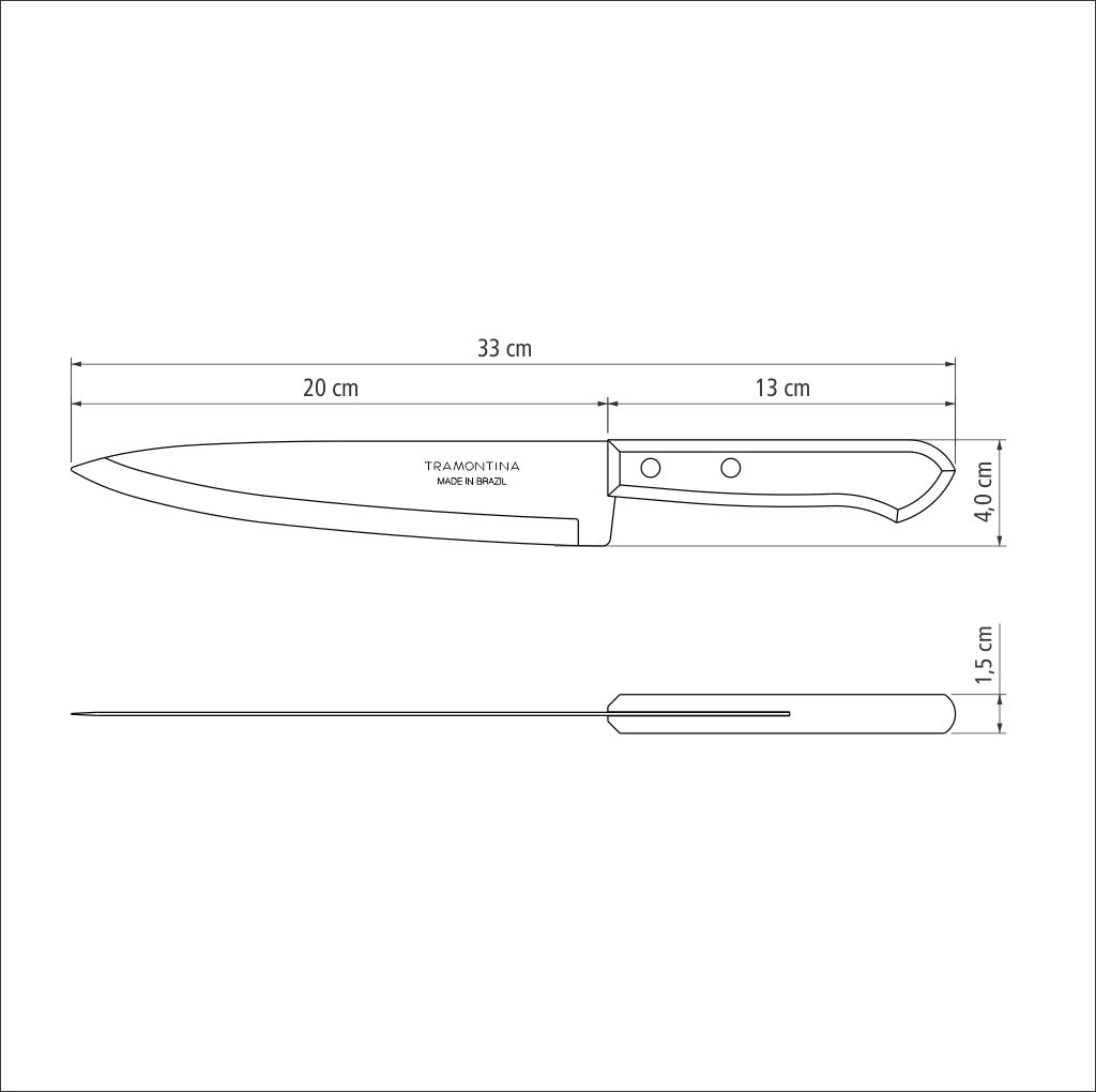 CUCHILLO TRAMONTINA 22902/008 DYNAMIC 8" 12 PZS