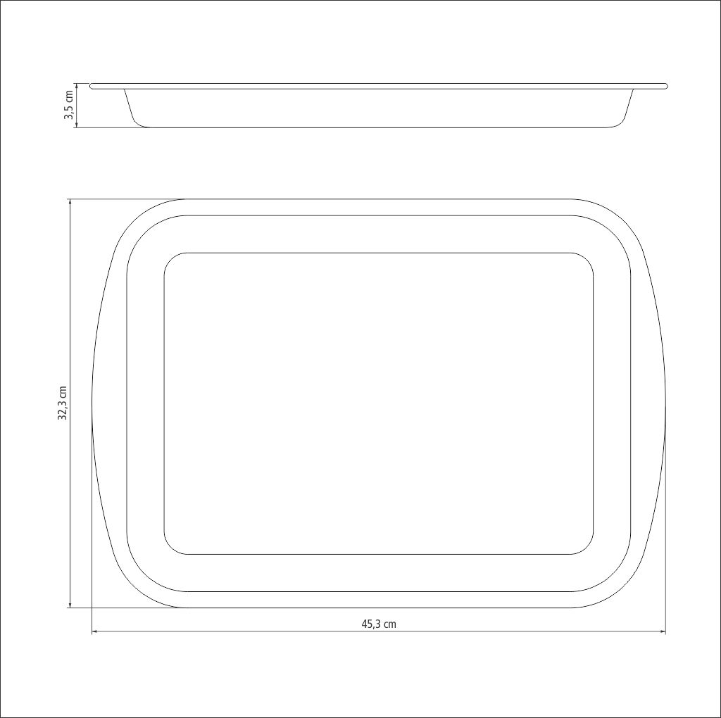 ASADERA TRAMONTINA 20053/040 BRASIL RECTANGULAR 40 CM