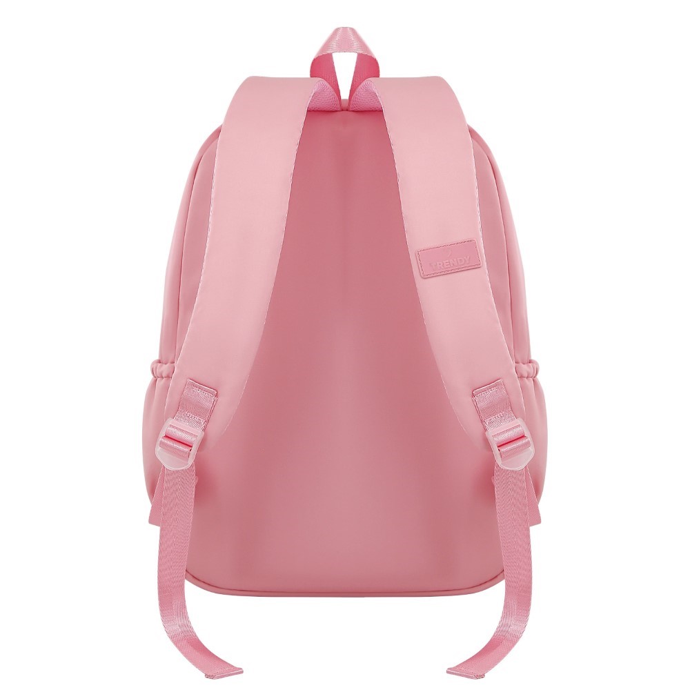 MOCHILA C/CARTUCHERA TRENDY 18560  17" ROSA
