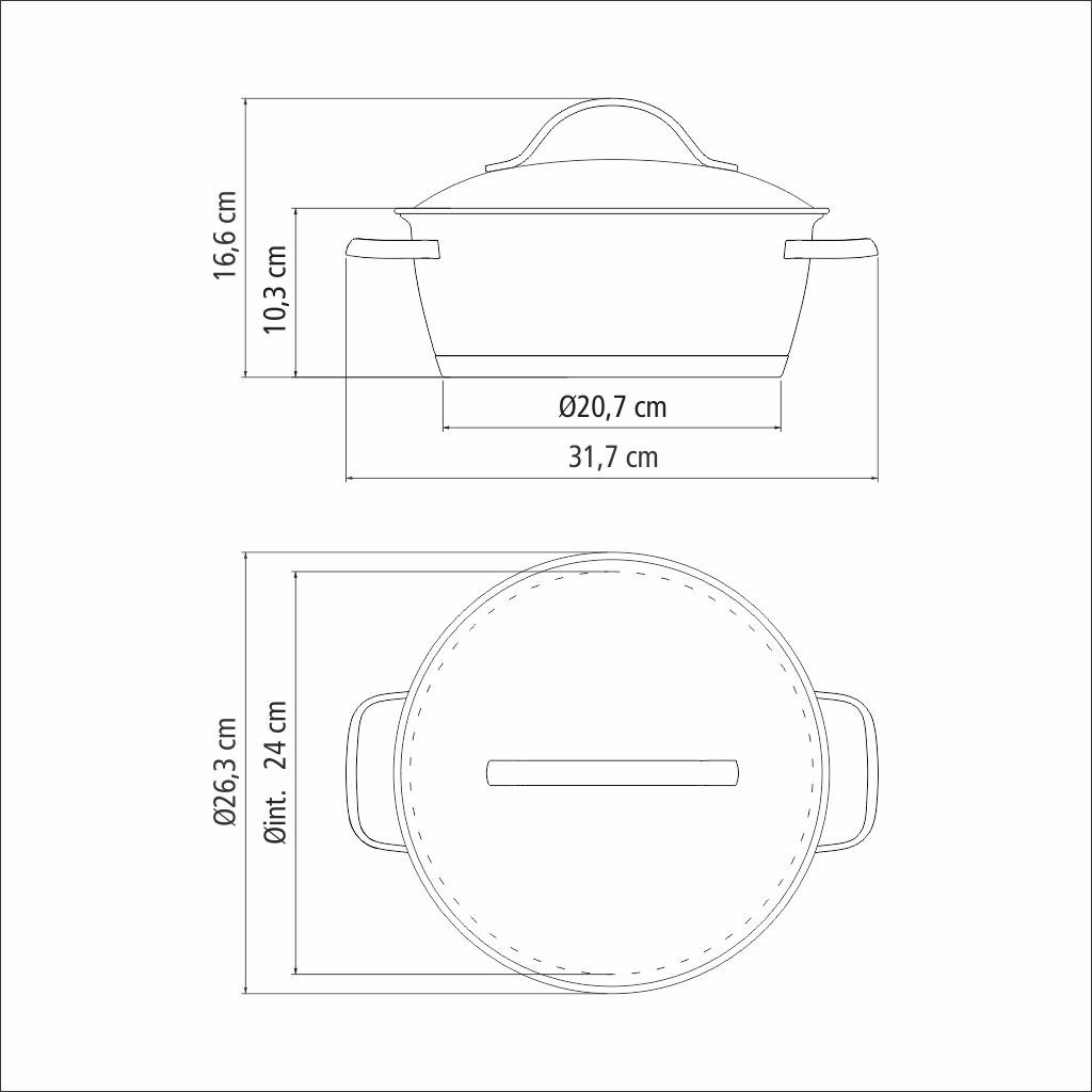 CACEROLA TRAMONTINA 62653/240 ALLEGRA 24CM