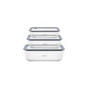 JUEGO DE CONTENEDORES TRAMONTINA 64220/770 VITTRA DE VIDRIO