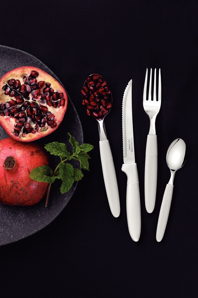 CUCHILLOS P/ASADO TRAMONTINA 23360/985 IPANEMA 12PZS BLANCO