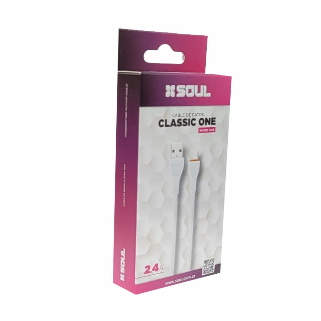 CABLE DE DATOS SOUL CLASSIC ONE USB-ONEM MICRO USB 1M