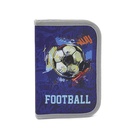 CARTUCHERA CON ÚTILES TRENDY 52586 FÚTBOL AZUL