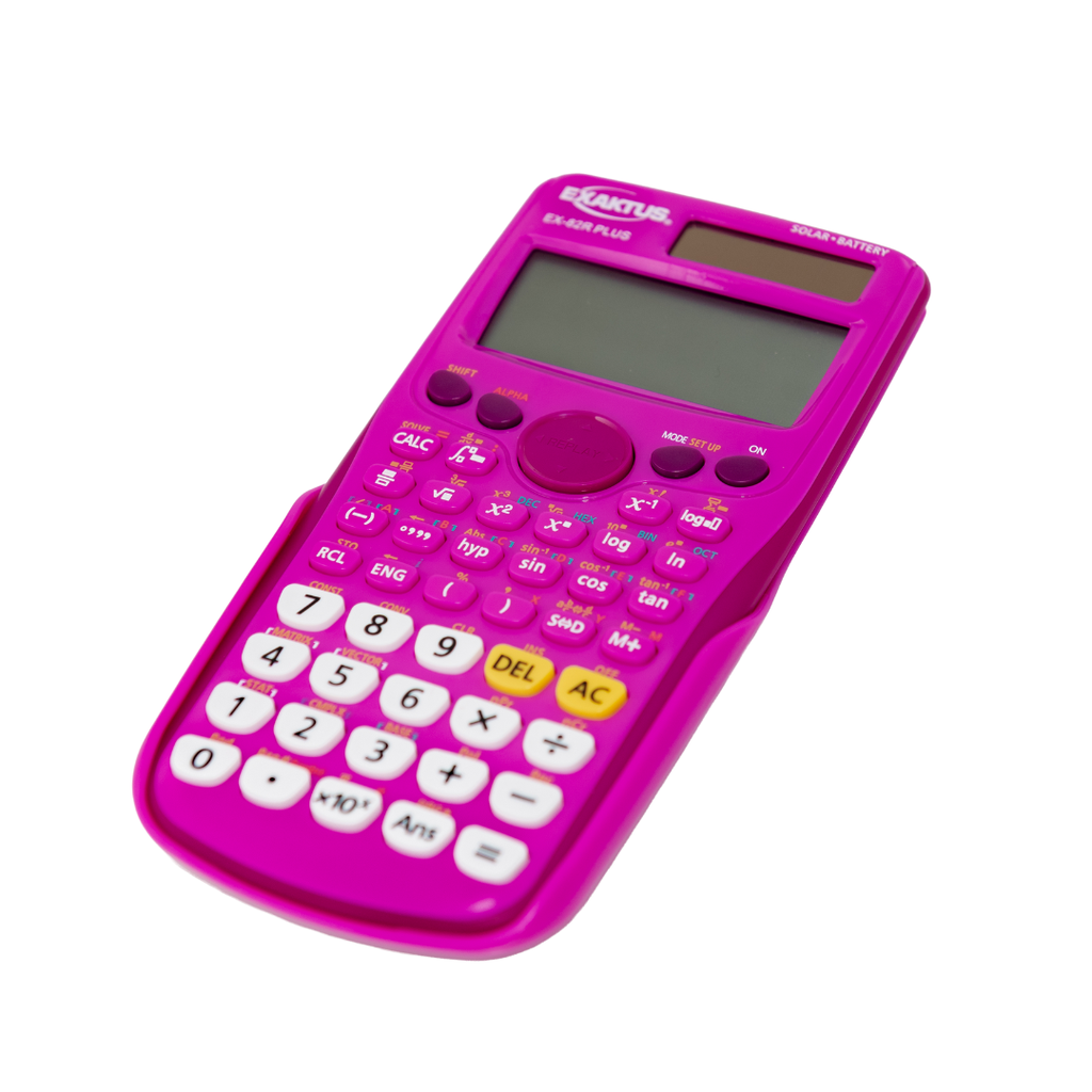 CALCULADORA EXAKTUS EX-82R ES PLUS ROSA