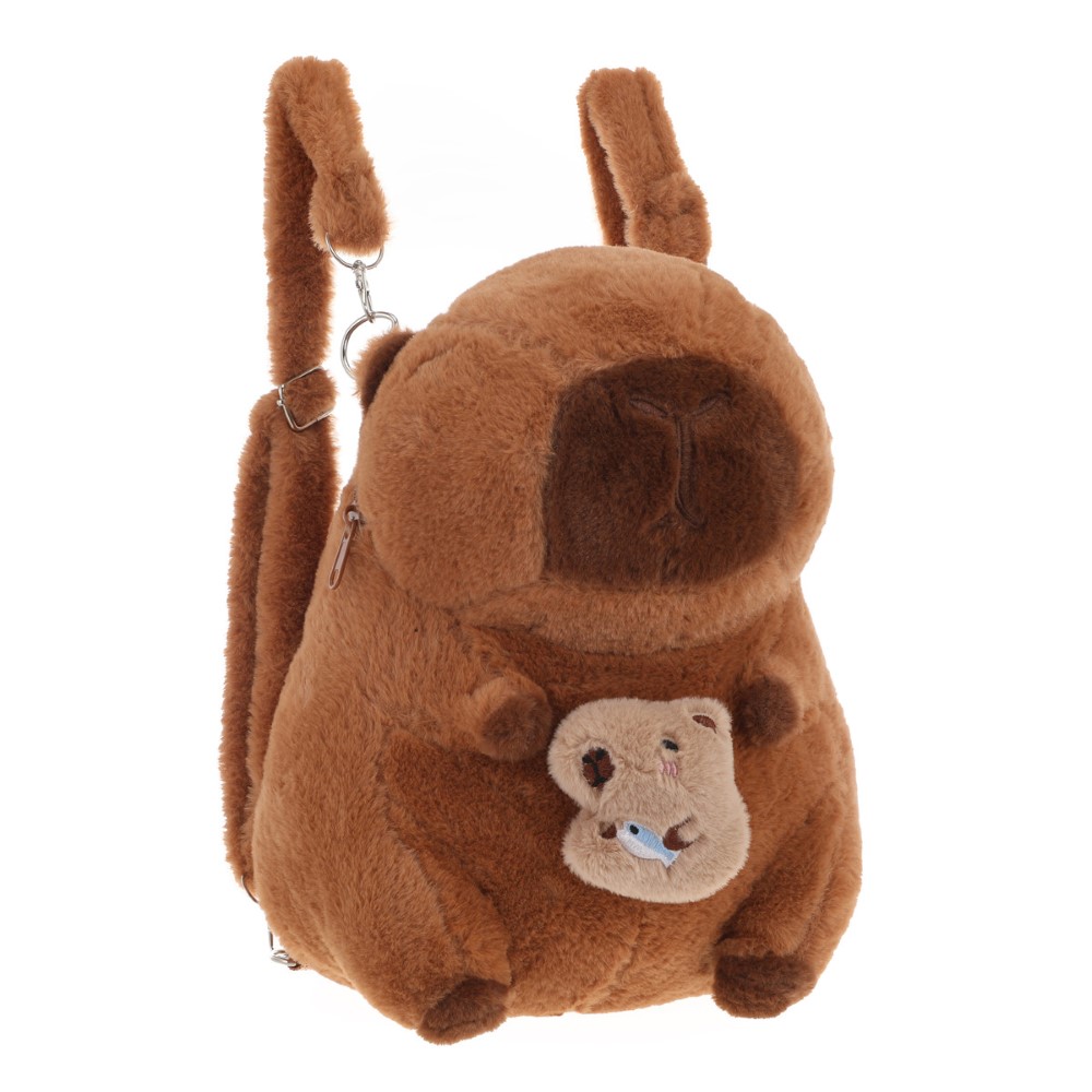 MOCHILA INFANTIL 53709 13" MARRON CON BEBE