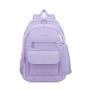 MOCHILA C/CARTUCHERA TRENDY 18560 17" LILA