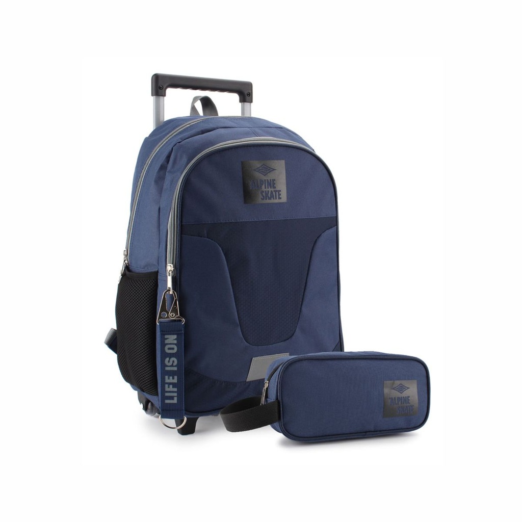 MOCHILA ALPINE SKATE 27349-B AZUL C/CARTUCHERA