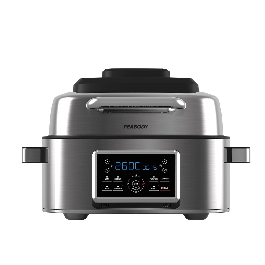 FREIDORA CON GRILL PEABODY PE-AFG01IX 6L