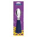 CUCHARA DE MESA TRAMONTINA 23163/310 NEW KOLOR 3PZS AZUL