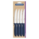 CUCHILLO P/ASADO TRAMONTINA 23360/915 IPANEMA 12PZS AZUL