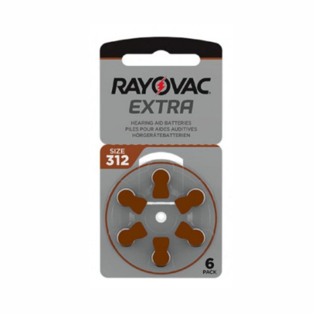 PILA RAYOVAC 312AUX-6XELAT BP6                                                                      