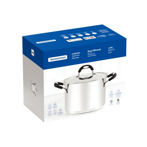 [086-85200] OLLA TRAMONTINA 62485/200 DUO SILICONE 20CM