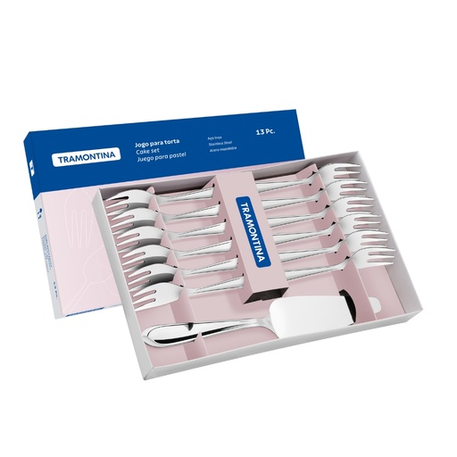 [086-90661] JUEGO P/POSTRE TRAMONTINA 66906/610 LAGUNA 13PZS