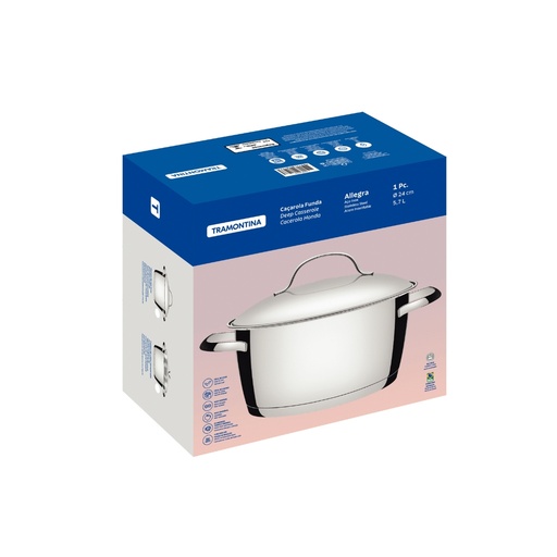 [086-54240] CACEROLA TRAMONTINA 62654/240 ALLEGRA 24CM