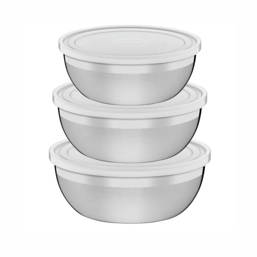 [086-20210] JUEGO DE CONTENEDORES TRAMONTINA 64220/210 FREEZINOX 3PZS REDONDOS