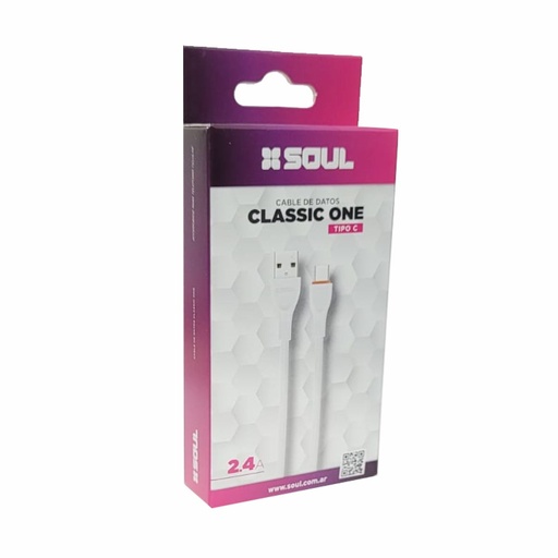 [164-72698] CABLE DE DATOS SOUL CLASSIC ONE USB-ONET TIPO C 1M