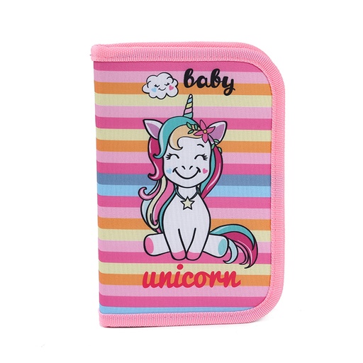 [199-25886] CARTUCHERA CON ÚTILES TRENDY 52588 UNICORNIO ROSA