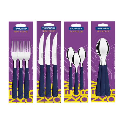 [086-00001] COMBO TRAMONTINA NEW KOLOR 12 PZS AZUL