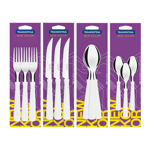 [086-00003] COMBO TRAMONTINA NEW KOLOR 12 PZS BLANCO