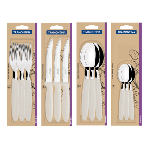 [086-00008] COMBO TRAMONTINA IPANEMA GRIS 24 PZS