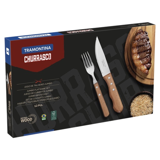 [086-14873] JUEGO P/ASADO TRAMONTINA 22399/063 DYNAMIC 12PZS
