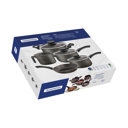 [086-81530] BATERIA DE COCINA TRAMONTINA 28599/601 PARIS 5 PZS