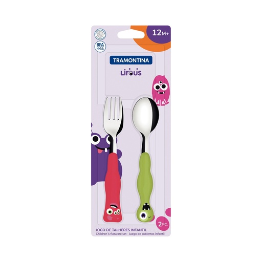 [086-02204] JUEGO DE CUBIERTOS TRAMONTINA 23797/909 INFANTIL LIROUS 2PZS