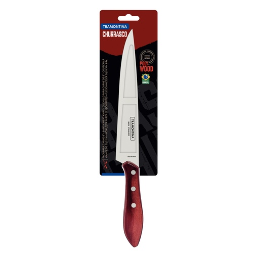 [086-74894] CUCHILLO DE COCINA TRAMONTINA 21190/178  POLYWOOD ROJO 8"