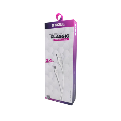 [164-74180] CABLE DE DATOS SOUL CLASSIC USB-CLTC2M TIPO C 2M