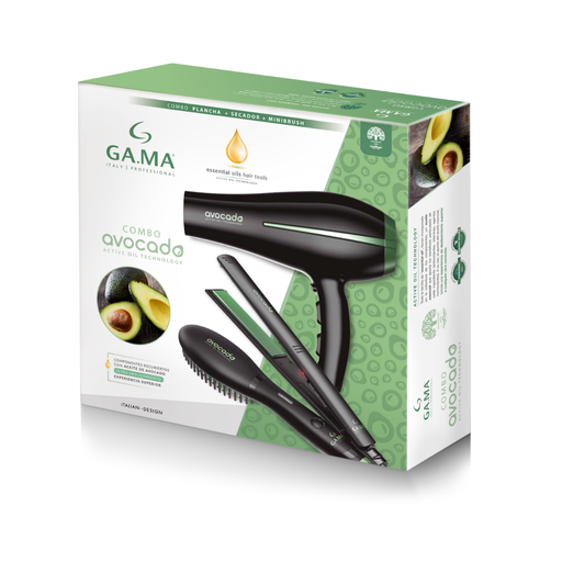 [017-43173] COMBO GAMA SECADOR BORA+ALISADOR ELEGANCE+CEPILLO INNOVA MINI