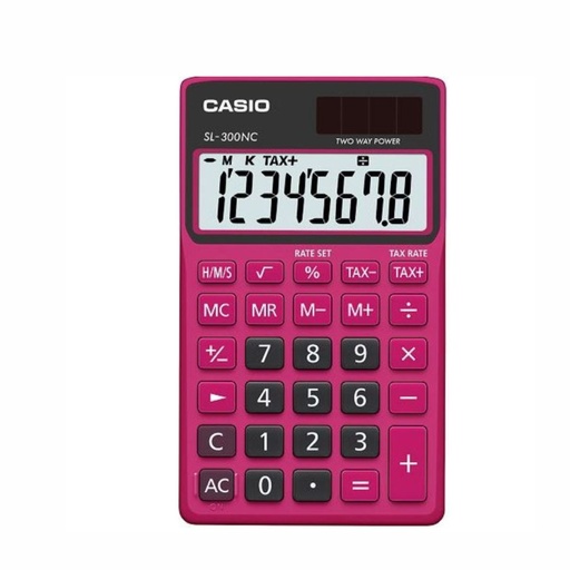 [053-10300] CALCULADORA CASIO SL-300NC ROJO/NEGRO