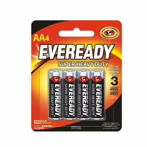 [125-01215] PILA EVEREADY AA CARBON BP4