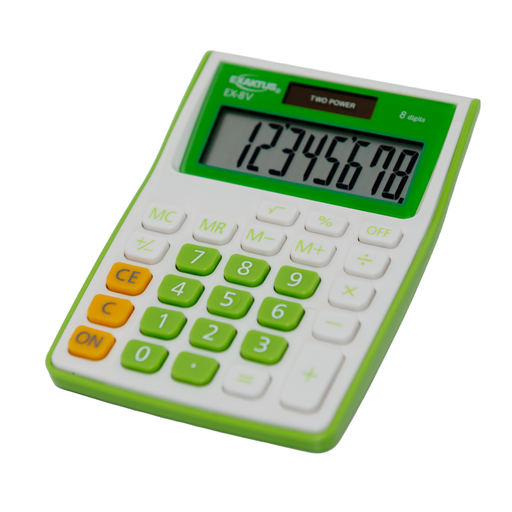 [108-00084] CALCULADORA EXAKTUS EX-8V VERDE