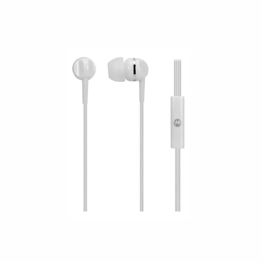 [116-32157] AURICULAR MOTOROLA EARBUDS 105 BLANCO