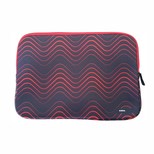 [164-15611] FUNDA SOUL 15.6" LINES ROJO