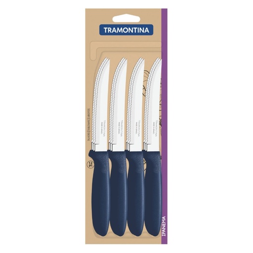 [086-60915] CUCHILLO TRAMONTINA 23360/915 IPANEMA 12PZ AZUL